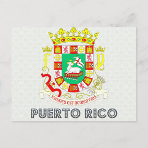 Postal Escudo de armas de Puerto Rico