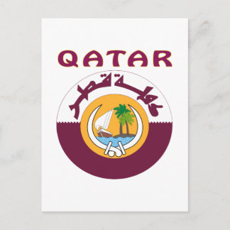 Postal Escudo De Armas De QATAR