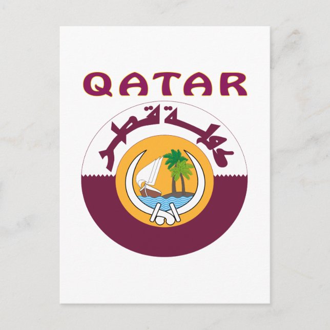 Postal Escudo De Armas De QATAR (Anverso)