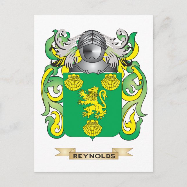 Postal Escudo de armas de Reynolds (escudo familiar) (Anverso)