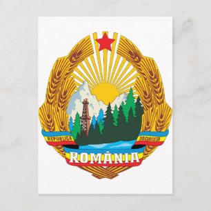 Postal Escudo De Armas De Rumania En 1965