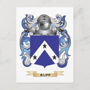 Postal Escudo de armas de Rupp (escudo de familia)