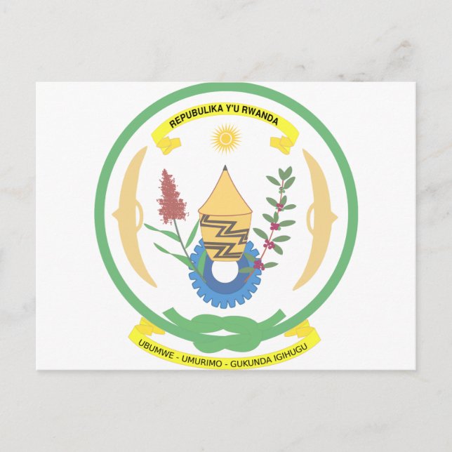 Postal Escudo de armas de Rwanda (Anverso)