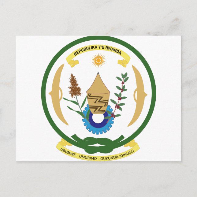 Postal Escudo de armas de Rwanda (Anverso)