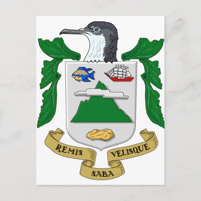 Postal Escudo de armas de Saba (Anverso)
