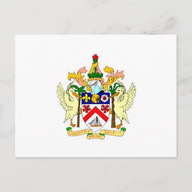 Postal Escudo de armas de Saint Kitts y Nevis (Anverso)