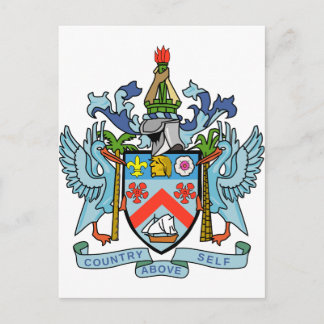 Postal Escudo de armas de Saint Kitts y Nevis