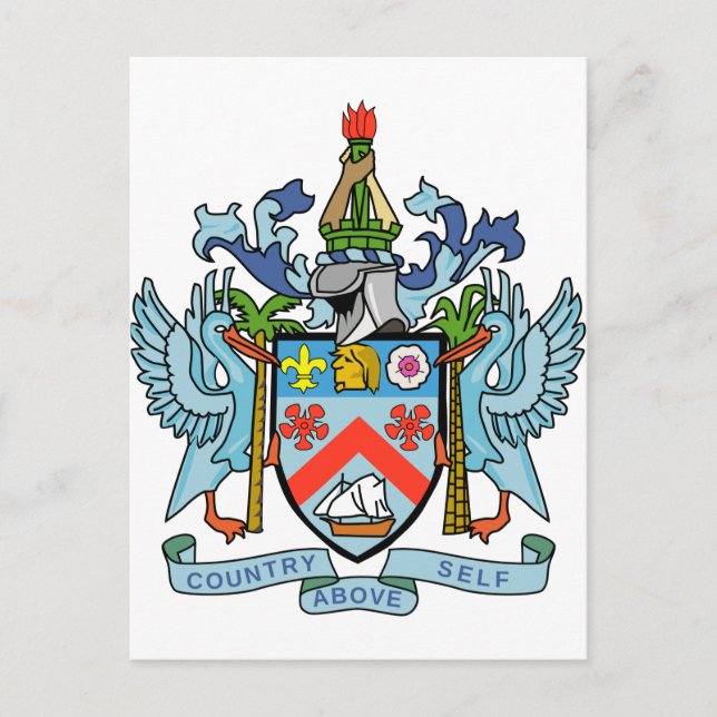 Postal Escudo de armas de Saint Kitts y Nevis (Anverso)