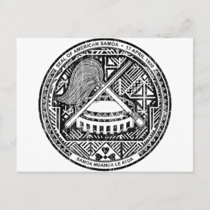 Postal Escudo De Armas De Samoa Americana
