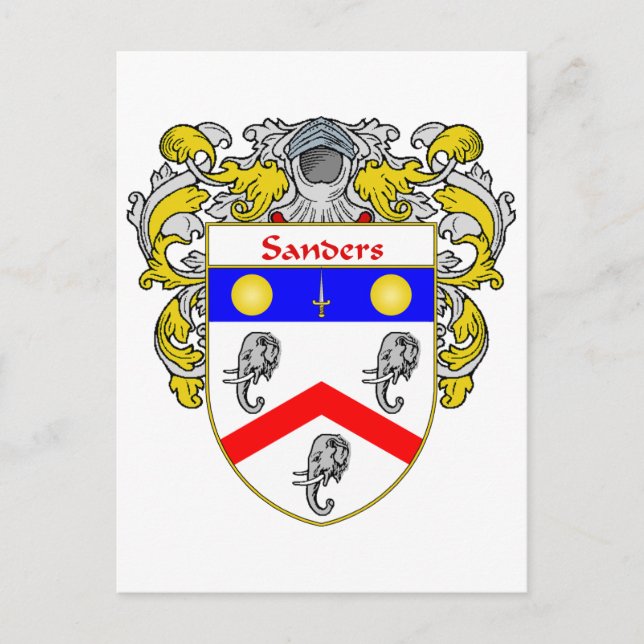 Postal Escudo de armas de Sanders (Mantled) (Anverso)