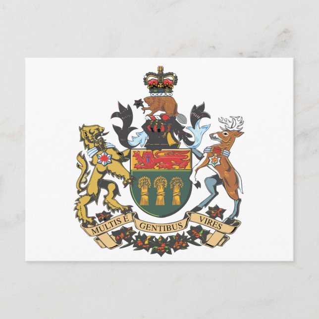 Postal Escudo de armas de Saskatchewan (Canadá) (Anverso)