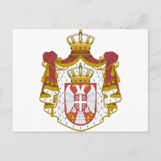 Postal Escudo de armas de Serbia
