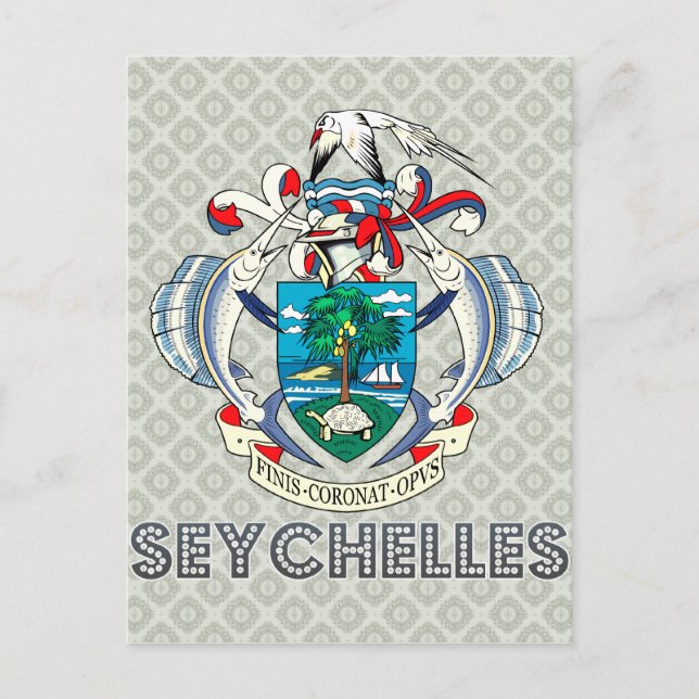 Postal Escudo de armas de Seychelles (Anverso)