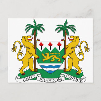 Postal Escudo de armas de Sierra Leona