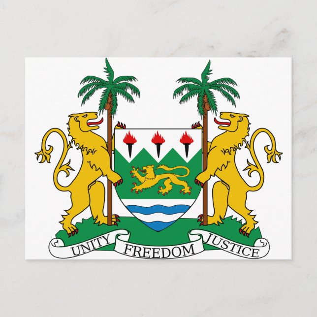 Postal Escudo de armas de Sierra Leona (Anverso)