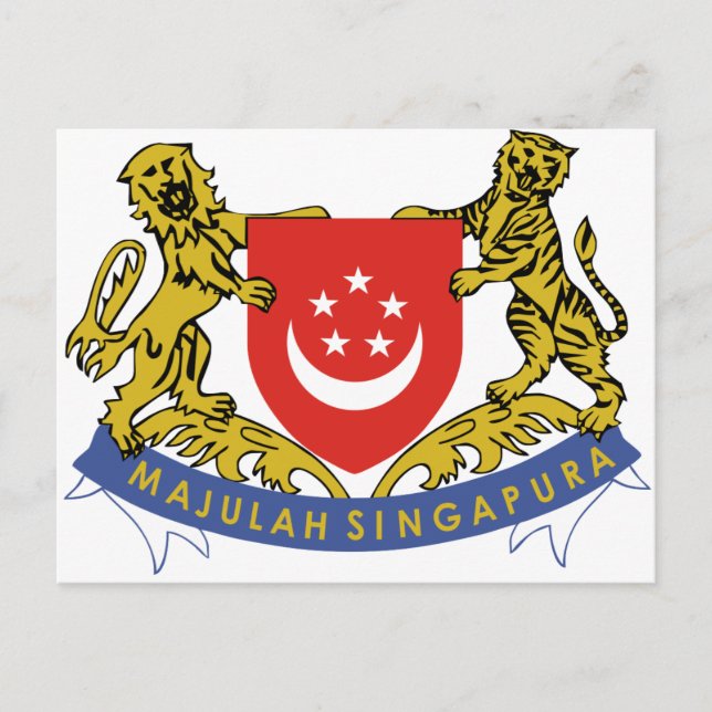 Postal Escudo de armas de Singapur (Anverso)