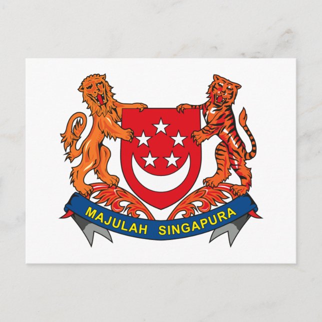 Postal Escudo de armas de Singapur (Anverso)