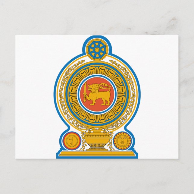 Postal Escudo de armas de Sri Lanka (Anverso)