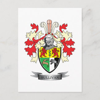 Postal Escudo de armas de Sullivan