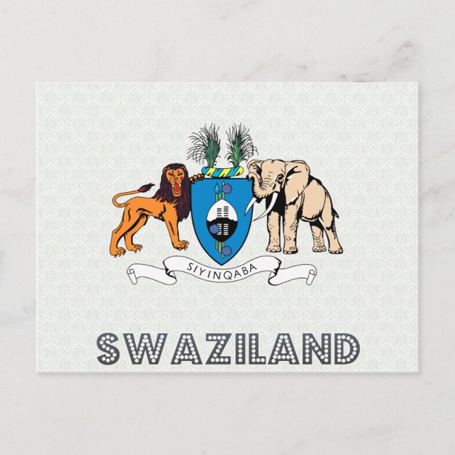 Postal Escudo de armas de Swazilandia (Anverso)