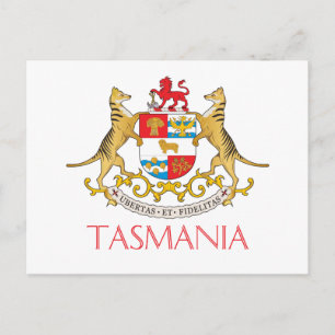 Postal Escudo de armas de Tasmania