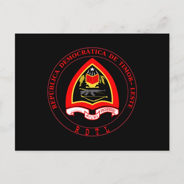 Postal Escudo de armas de Timor Oriental (Anverso)
