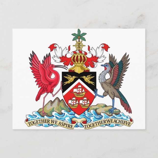Postal Escudo de armas de Trinidad y Tabago (Anverso)
