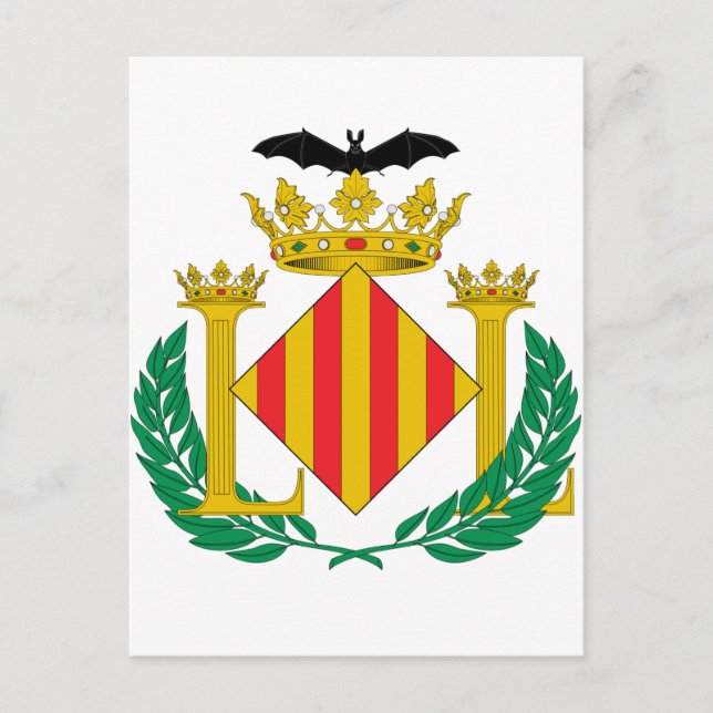 Postal Escudo de armas de Valencia (España) (Anverso)