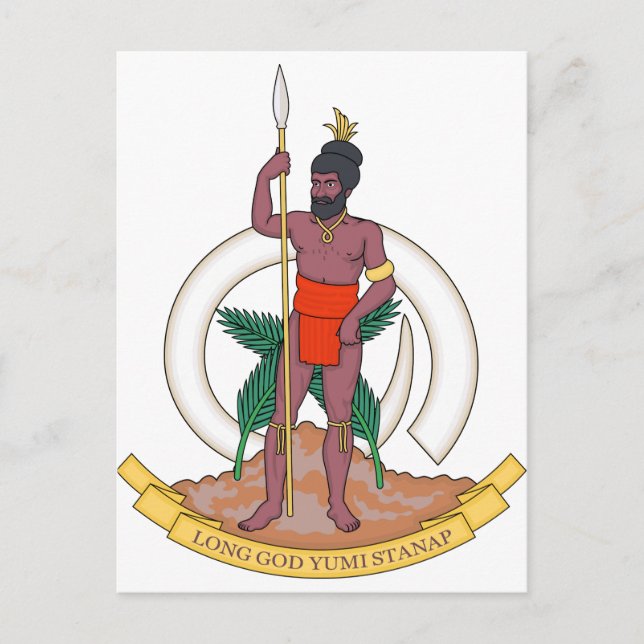 Postal Escudo de armas de Vanuatu (Anverso)