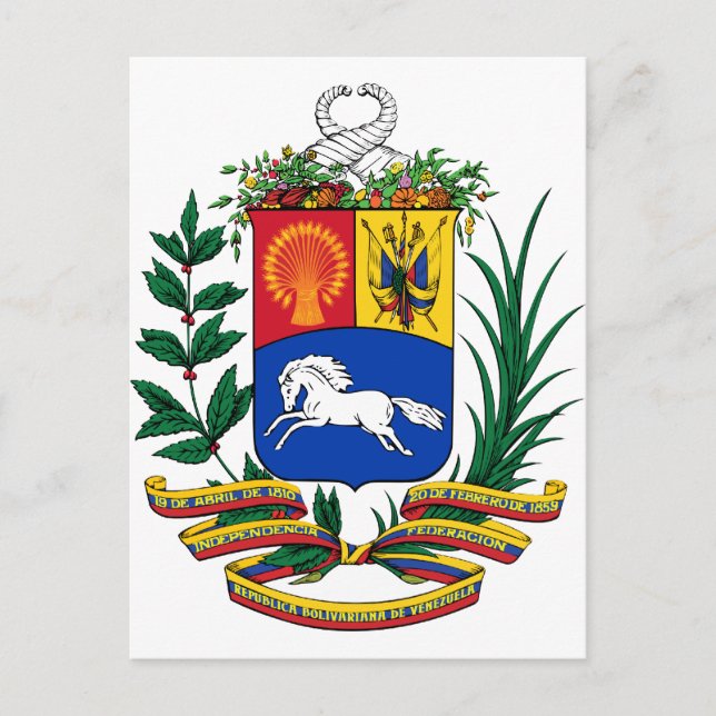 Postal Escudo De Armas De Venezuela (Anverso)