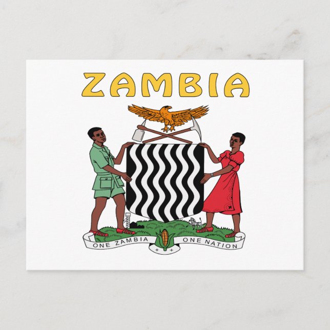 Postal Escudo De Armas De Zambia (Anverso)