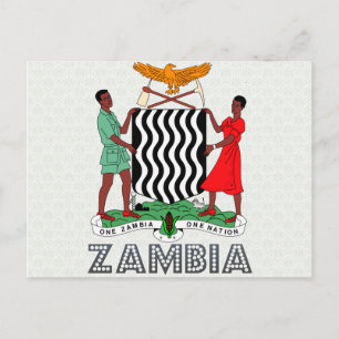 Postal Escudo de armas de Zambia