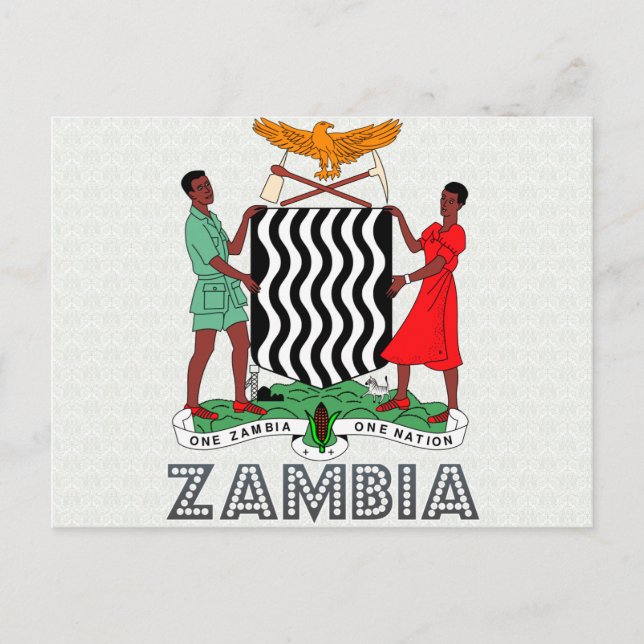 Postal Escudo de armas de Zambia (Anverso)