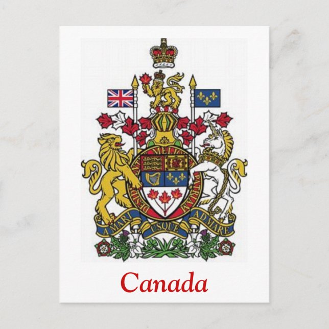 Postal Escudo de armas del Canadá (Anverso)