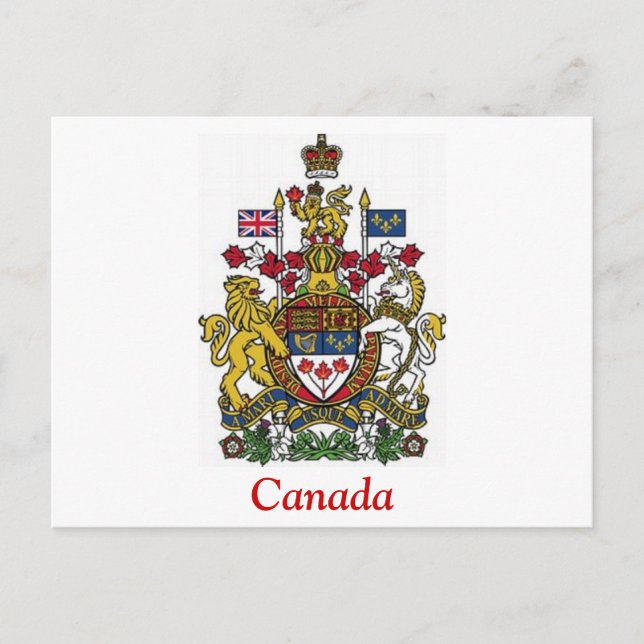 Postal Escudo de armas del Canadá (Anverso)