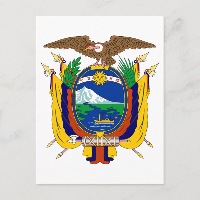 Postal Escudo de armas del Ecuador (Anverso)