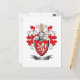 Postal Escudo de armas del escudo de la familia de (Anverso/Reverso In Situ)