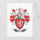 Postal Escudo de armas del escudo de la familia de (Anverso)