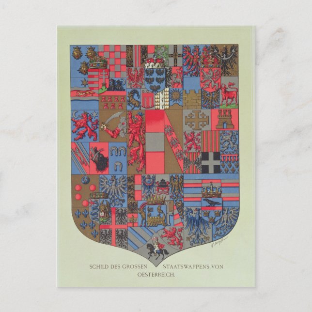 Postal Escudo de armas del imperio austro-húngaro (Anverso)