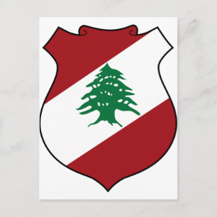 Postal Escudo de armas del Líbano