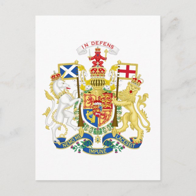 Postal Escudo de armas del Reino Unido en Escocia (Anverso)