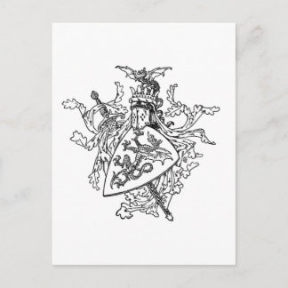 Postal Escudo de armas del Rey Arturo