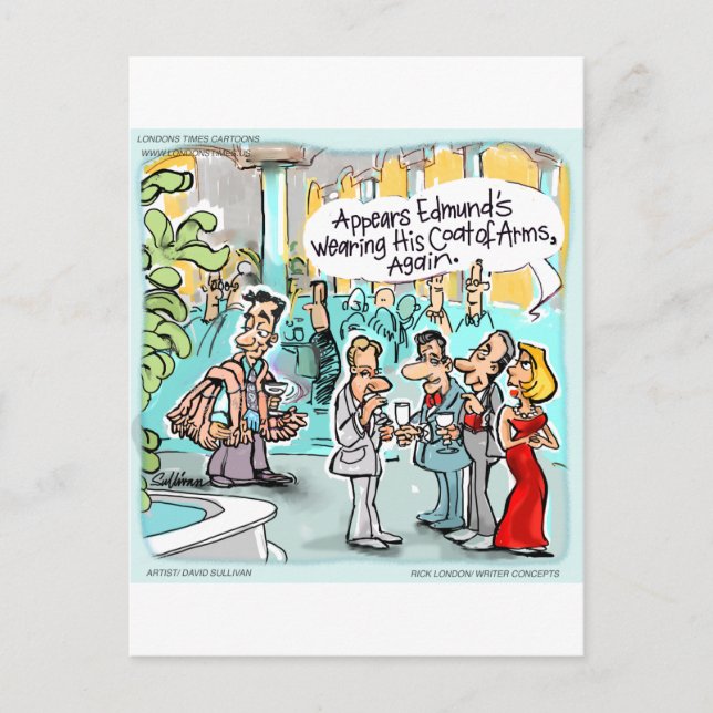 Postal Escudo De Armas Divertidos Regalos Tees & Cards Et (Anverso)
