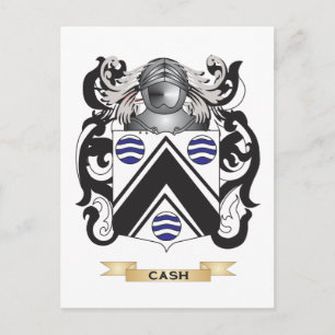 Postal Escudo de armas en efectivo (escudo familiar)