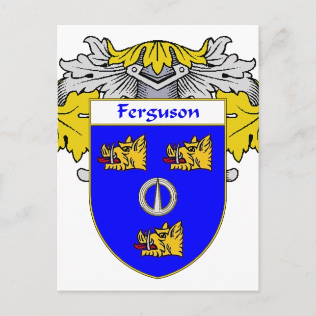 Postal Escudo de armas/escudo familiar de Ferguson (Mantl (Anverso)