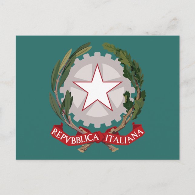 Postal Escudo de armas Estemma Italia Italia (Anverso)