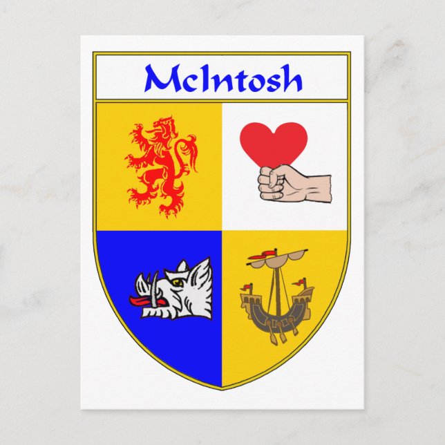 Postal Escudo de Armas/Familia McIntosh (Anverso)