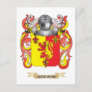 Postal Escudo de armas Godwin (escudo familiar)