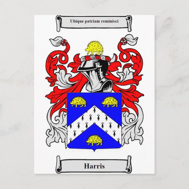 Postal Escudo de armas Harris (Anverso)