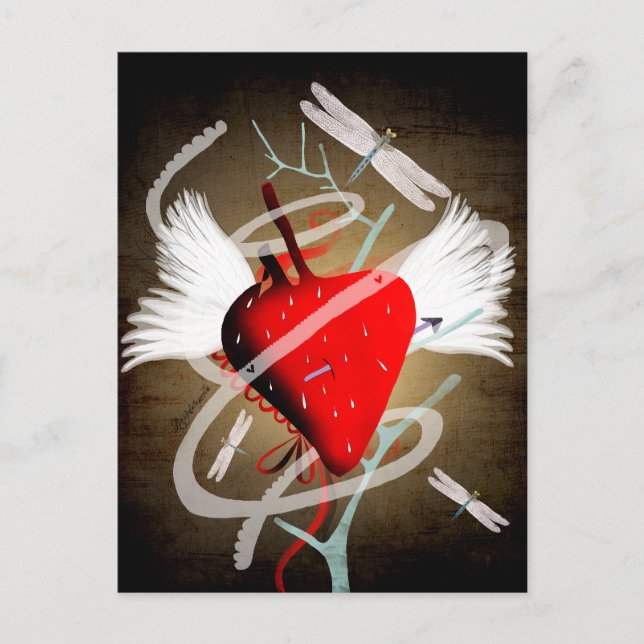 Postal Escudo de armas heráldico amor esperanza sueños Ta (Anverso)